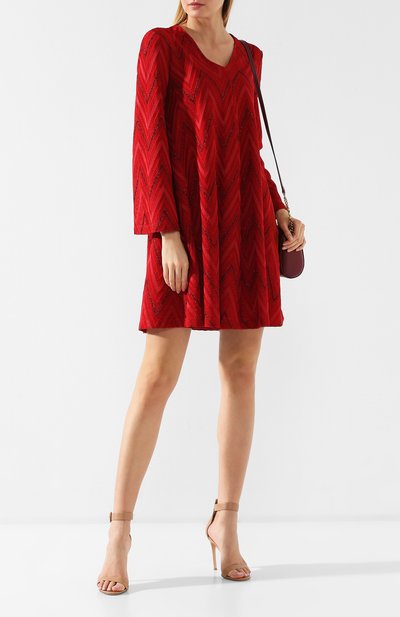 Платье свободного кроя M MISSONI красного цвета по цене 33700 руб., арт. 2DG00020/2J0005, фото 2 Платье свободного кроя M MISSONI, арт. 2DG00020/2J0005, фото 2