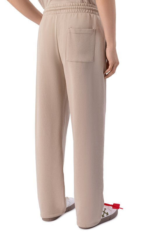 Хлопковые брюки Off-White 0MCH05AS26FLE00C Бежевый  0MCH05AS26FLE00C Фото 4