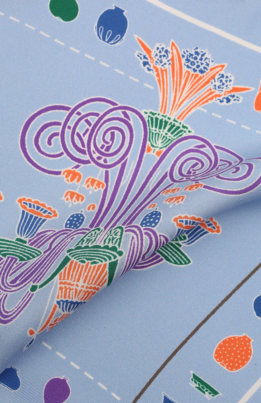 Шелковый платок ETON голубого цвета по цене 6470 руб., арт. A000 32950, фото 2 Шелковый платок ETON, арт. A000 32950, фото 2