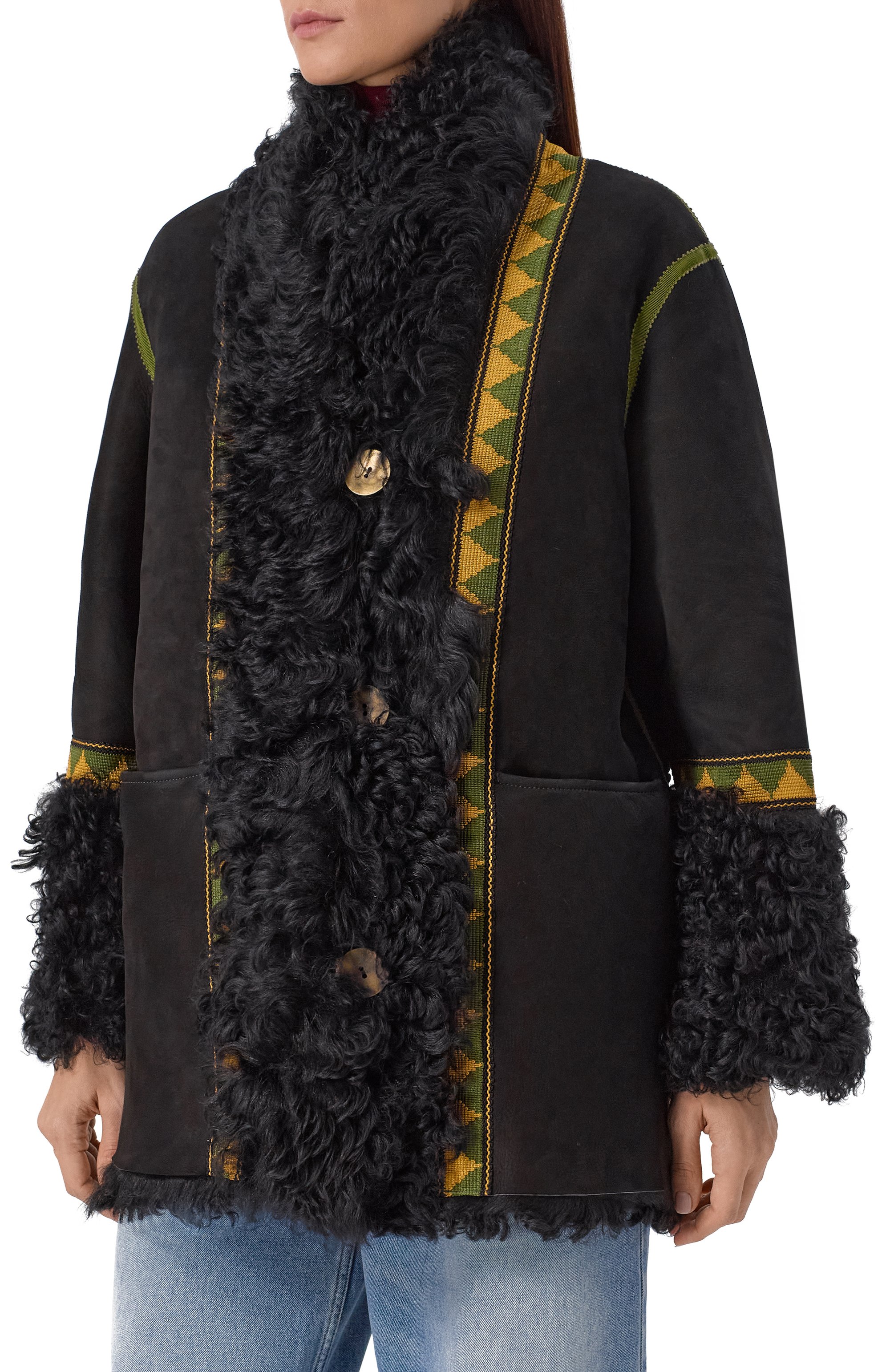 Дубленка из овчины MANZONI24, арт. 25A701-STCETN, фото 3