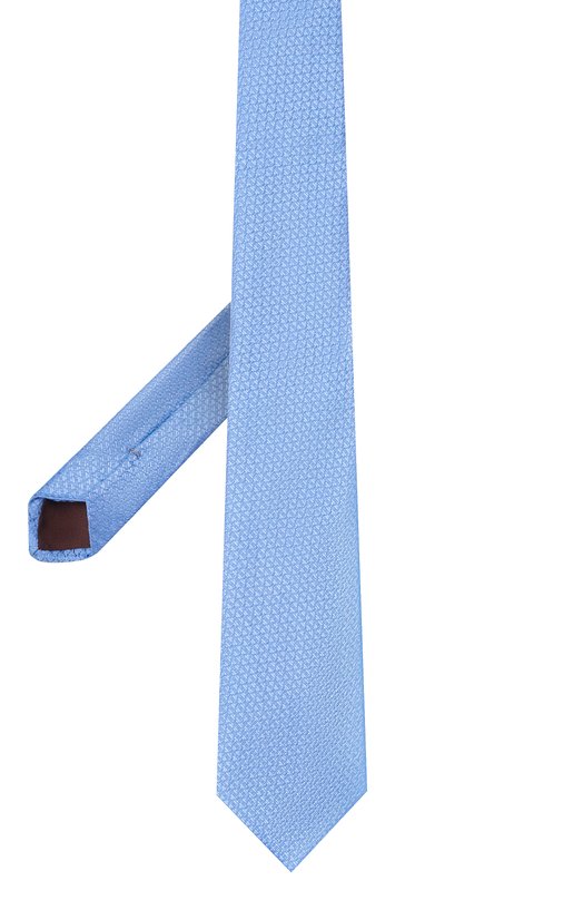 Галстук из шелка и льна Canali 18/HJ04547 Голубой  18/HJ04547 Фото 3