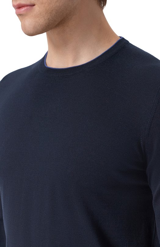 Джемпер из шелка и хлопка Gran Sasso 43167/16290 Синий  43167/16290 Фото 5