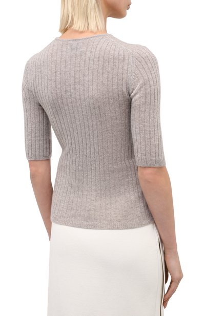 Кашемировый пуловер ALLUDE бежевого цвета по цене 19950 руб., арт. 205/11135, фото 4 Кашемировый пуловер ALLUDE, арт. 205/11135, фото 4