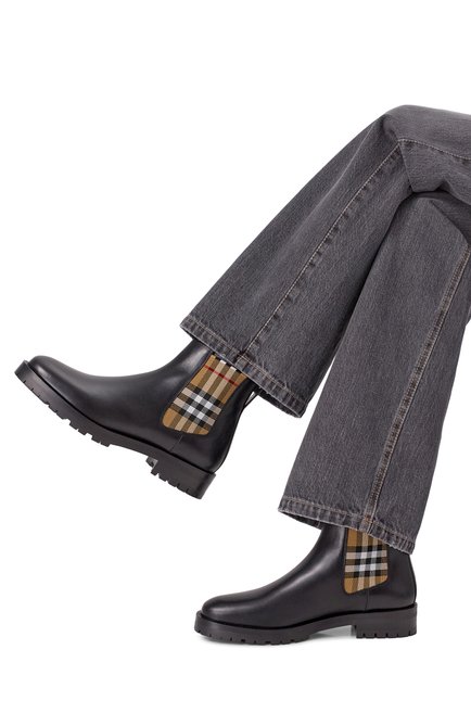 Женские кожаные ботинки allostock chk BURBERRY, арт. 8042363