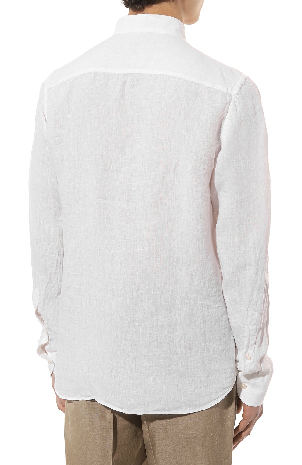 Льняная рубашка SONRISA белого цвета по цене 28300 руб., арт. IS127F/TC/TC162, фото 4 Льняная рубашка SONRISA, арт. IS127F/TC/TC162, фото 4