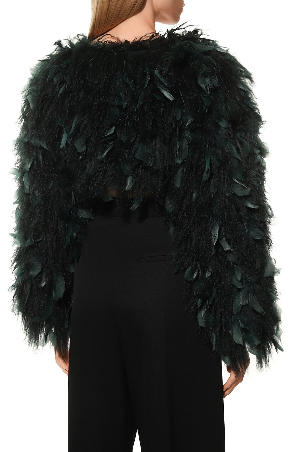 Меховая накидка с отделкой перьями RALPH LAUREN, арт. 940/IQC66/RQC66, фото 4