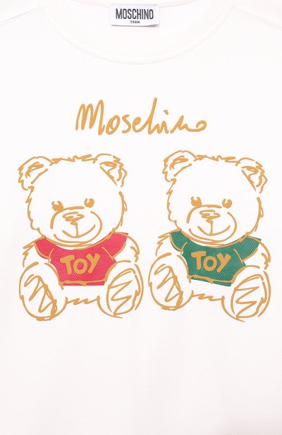 Хлопковый свитшот MOSCHINO молочного цвета по цене 9855 руб., арт. H0F07H/LCA64/4-8, фото 3 Хлопковый свитшот MOSCHINO, арт. H0F07H/LCA64/4-8, фото 3