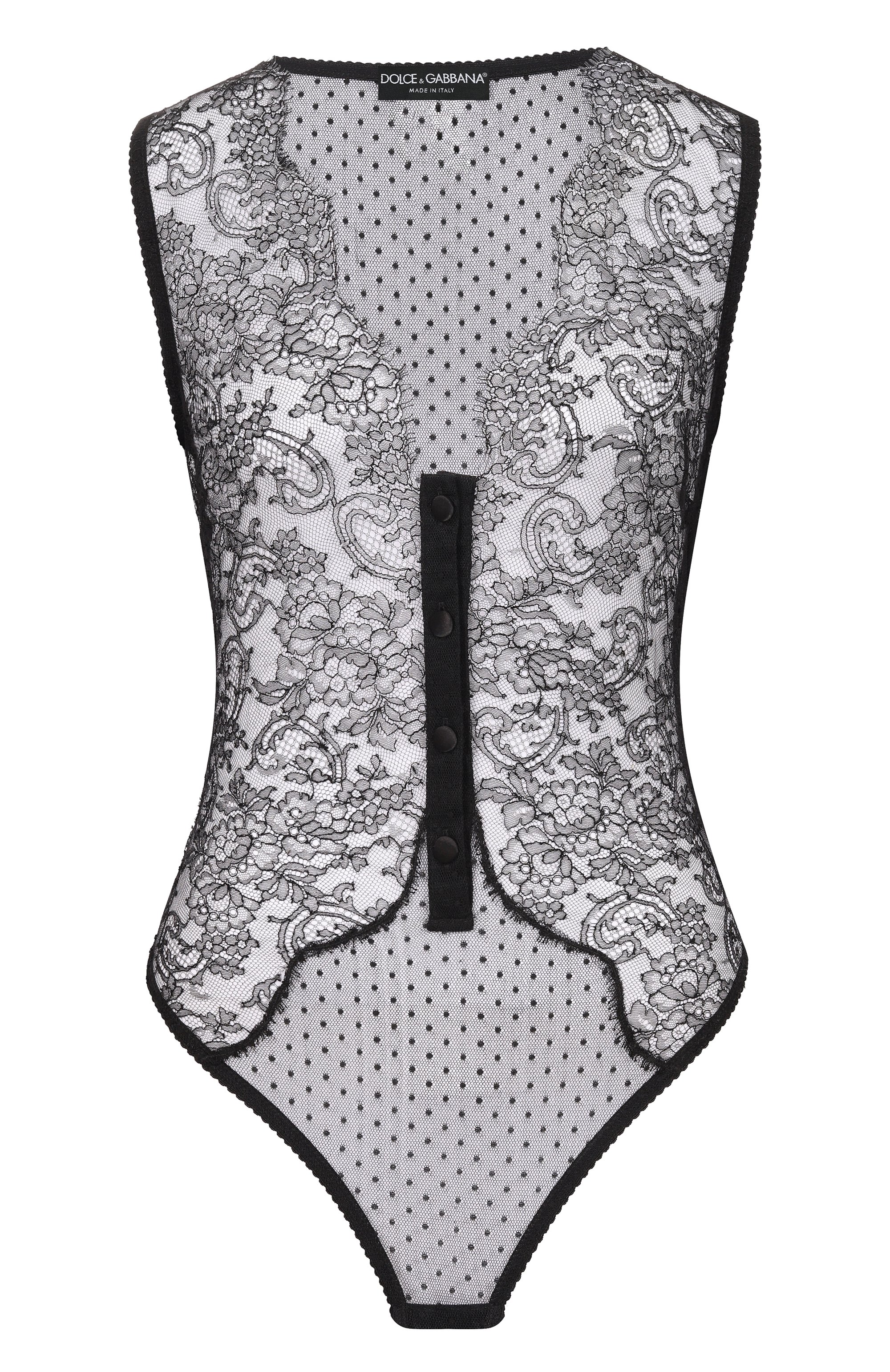 Боди DOLCE & GABBANA черного цвета по цене 197500 руб., арт. 09A21T/0N0AL, фото 1 Боди DOLCE & GABBANA, арт. 09A21T/0N0AL, фото 1