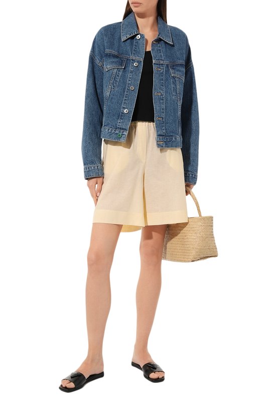 Шорты изо льна и хлопка Pietro Brunelli Жёлтый, фото 2