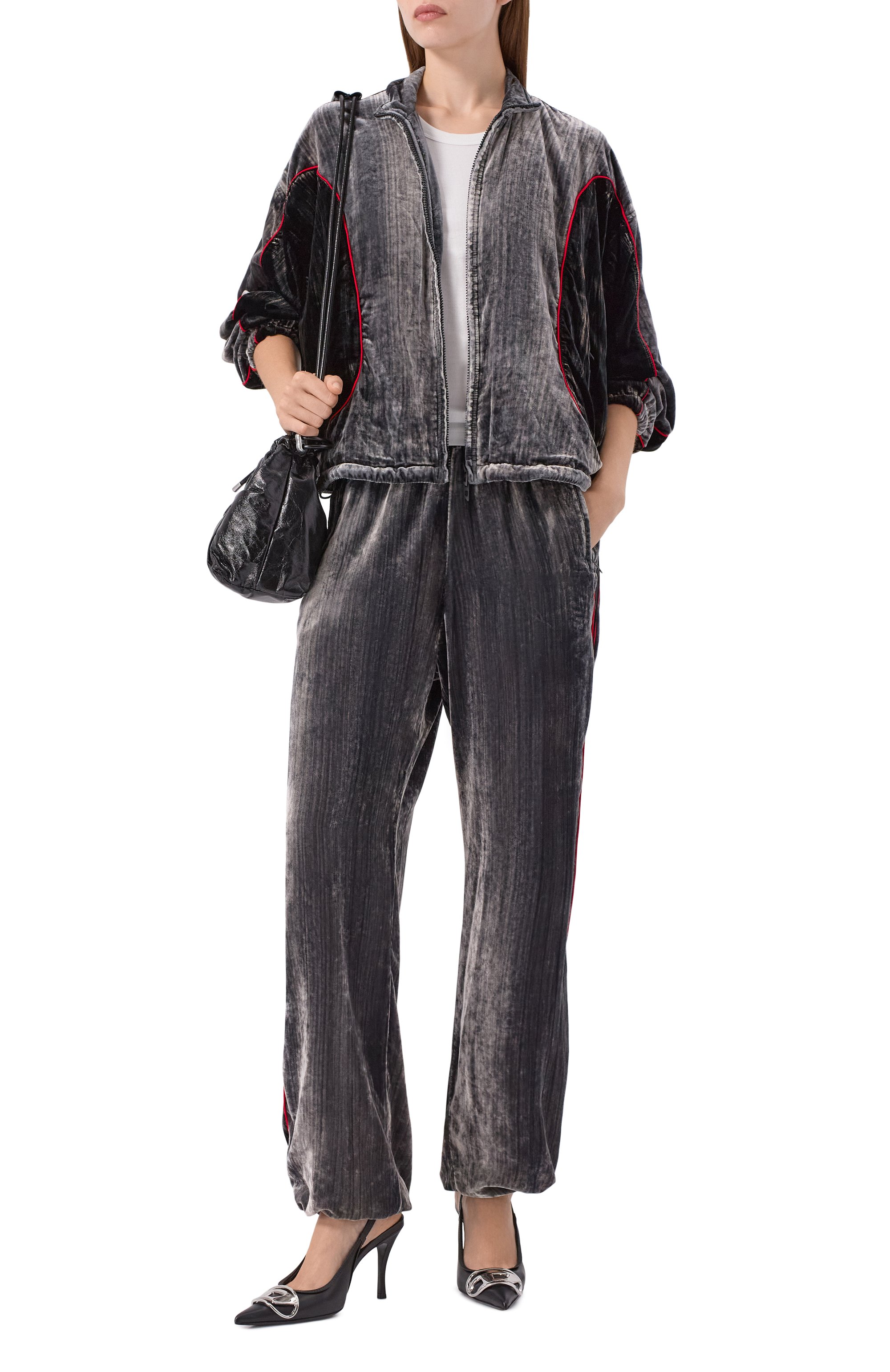 Бархатная толстовка DIESEL, арт. A19385/0AJFR, фото 2