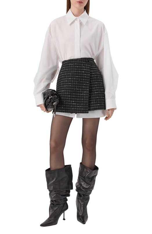 Хлопковая рубашка MSGM 3942MDE02/257602 Белый  3942MDE02/257602 Фото 2