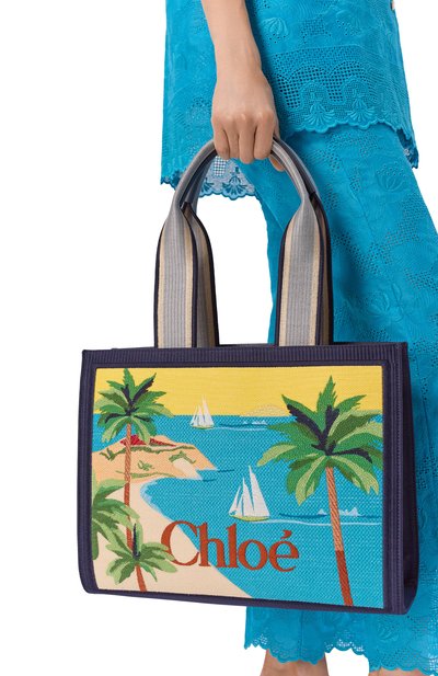 Сумка-тоут chloé soleil CHLOÉ разноцветного цвета по цене 284500 руб., арт. CH26AS684S32, фото 2 Сумка-тоут chloé soleil CHLOÉ, арт. CH26AS684S32, фото 2