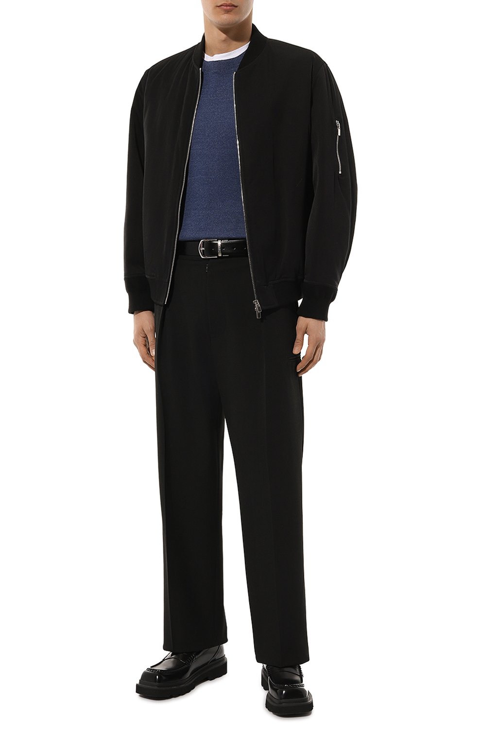 Футболка изо льна и хлопка KITON синего цвета по цене 97700 руб., арт. UMM049502, фото 2 Футболка изо льна и хлопка KITON, арт. UMM049502, фото 2