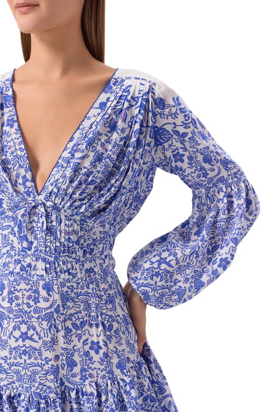 Платье из вискозы Poupette St Barth W9CR26NVPTWU Синий  W9CR26NVPTWU Фото 4