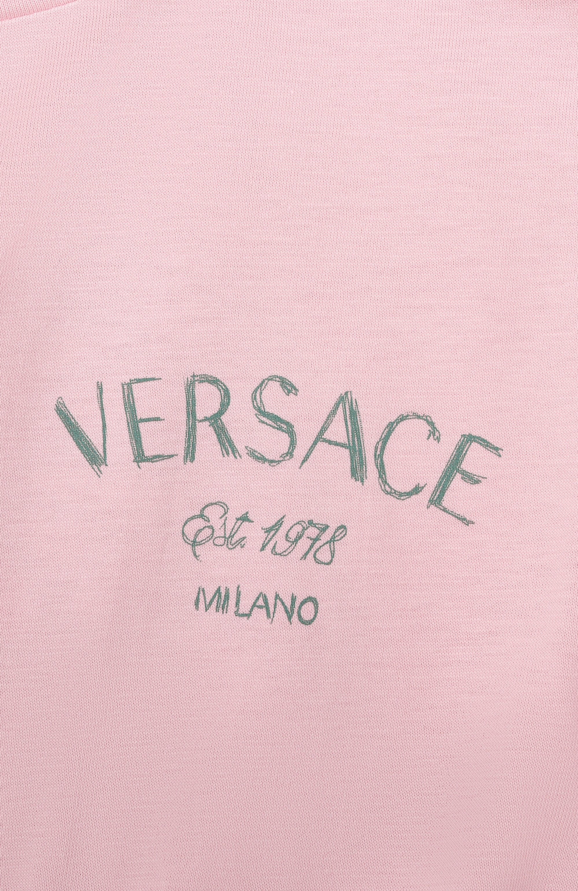 Хлопковая футболка VERSACE, арт. 1018184/1A13083/4A-6A, фото 3