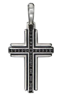 Подвеска DAVID YURMAN бесцветного цвета по цене 126500 руб., арт. D25359MSSABD, фото 1 Подвеска DAVID YURMAN, арт. D25359MSSABD, фото 1
