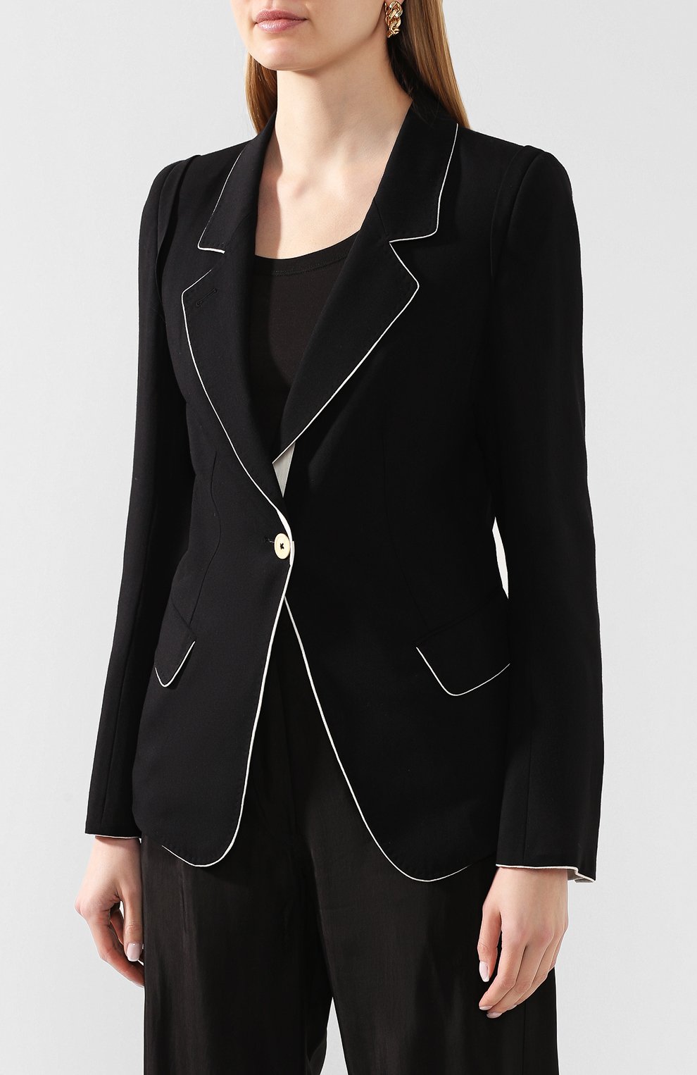 Шерстяной жакет ANN DEMEULEMEESTER, арт. 2001-1004-P-170-098, фото 3