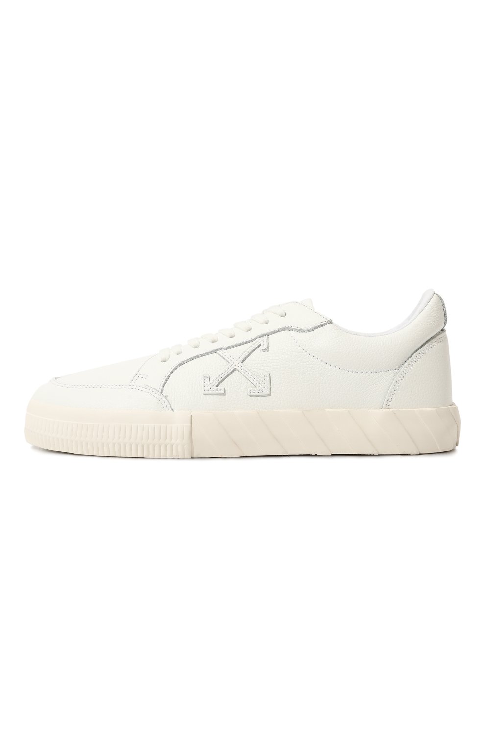 Кожаные кеды low vulcanized OFF-WHITE белого цвета по цене 39950 руб., арт. 0MIA085C99LEA0020101WHITE, фото 4 Кожаные кеды low vulcanized OFF-WHITE, арт. 0MIA085C99LEA0020101WHITE, фото 4