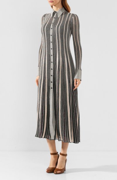 Платье-миди M MISSONI серебряного цвета по цене 99500 руб., арт. 2DG00316/2K004P, фото 3 Платье-миди M MISSONI, арт. 2DG00316/2K004P, фото 3