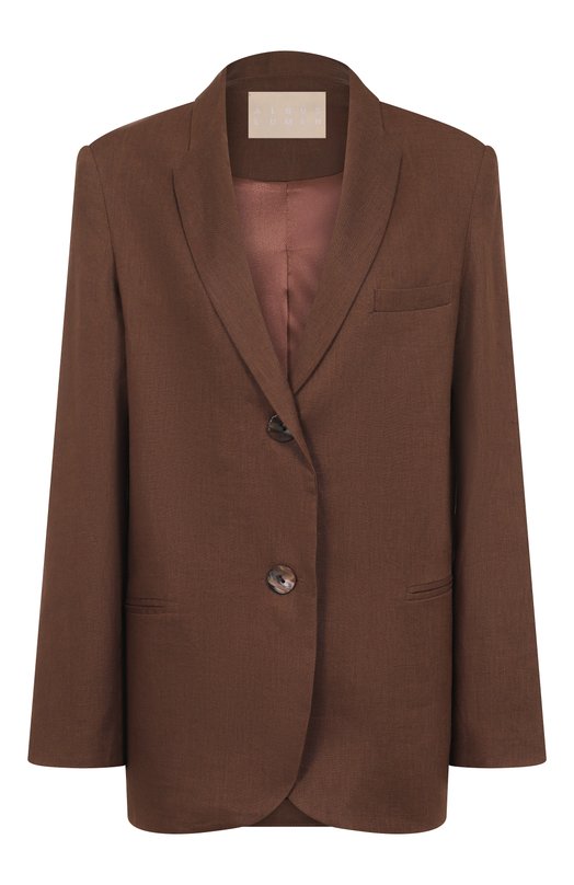 Льняной жакет Albus Lumen AL.RT25.006.CLASSICBLAZER Коричневый AL.RT25.006.CLASSICBLAZER