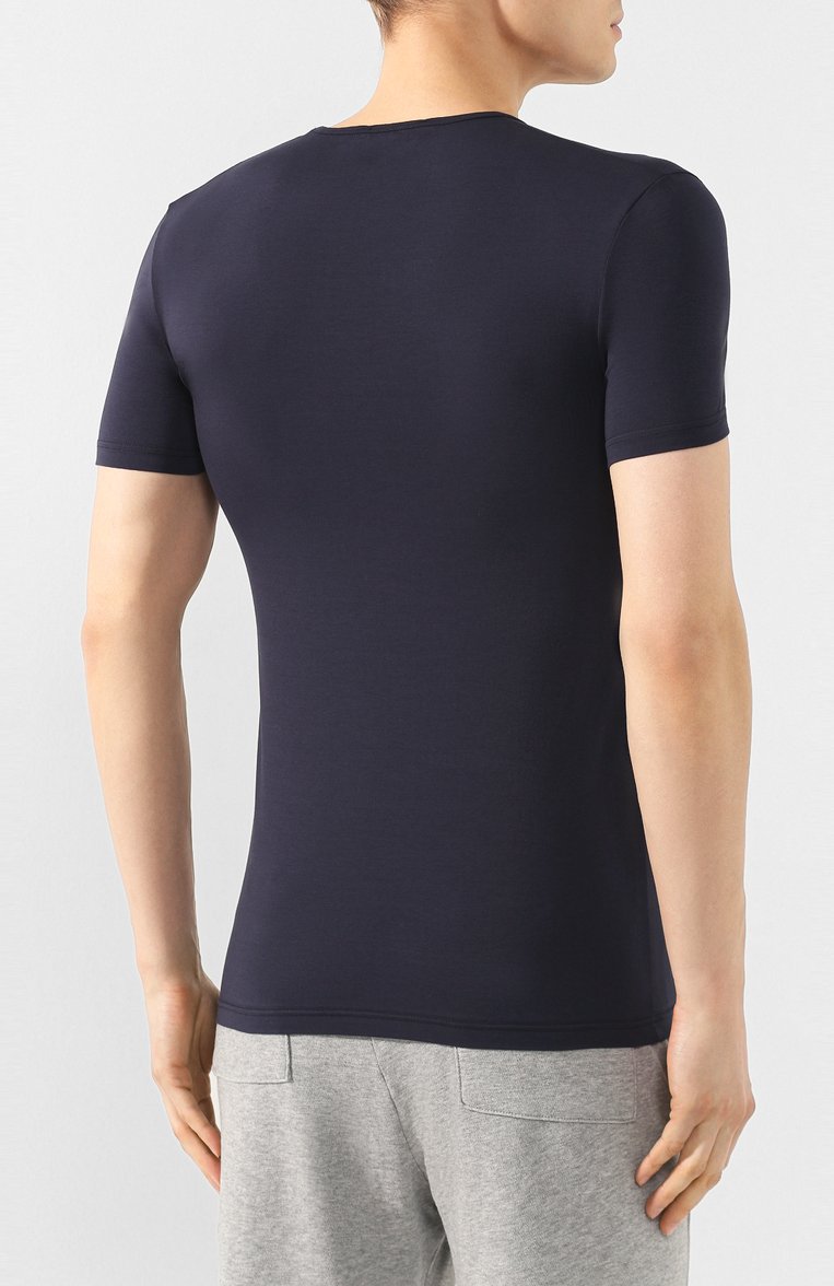 Хлопковая футболка с круглым вырезом ZEGNA, арт. N2M200010, фото 4