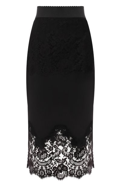 Женская юбка из смеси шелка и хлопка DOLCE & GABBANA, арт. F4B02T/FU1KA