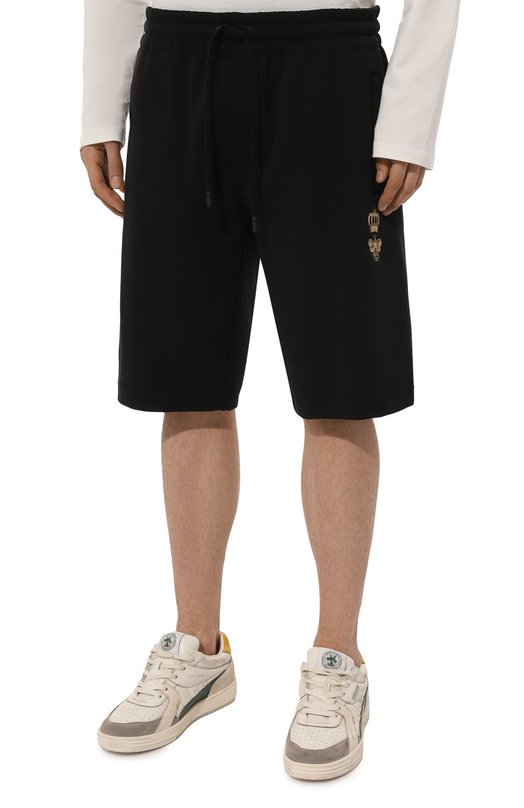 Хлопковые шорты Dolce & Gabbana GVF8AZ/HU7H9 Чёрный  GVF8AZ/HU7H9 Фото 3