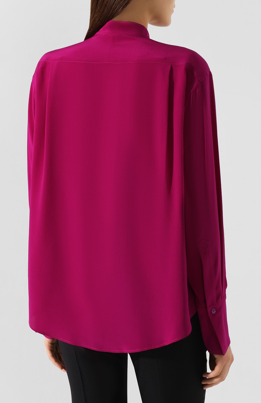 Шелковая блузка STELLA MCCARTNEY фиолетового цвета по цене 66650 руб., арт. 575252/SY206, фото 4 Шелковая блузка STELLA MCCARTNEY, арт. 575252/SY206, фото 4