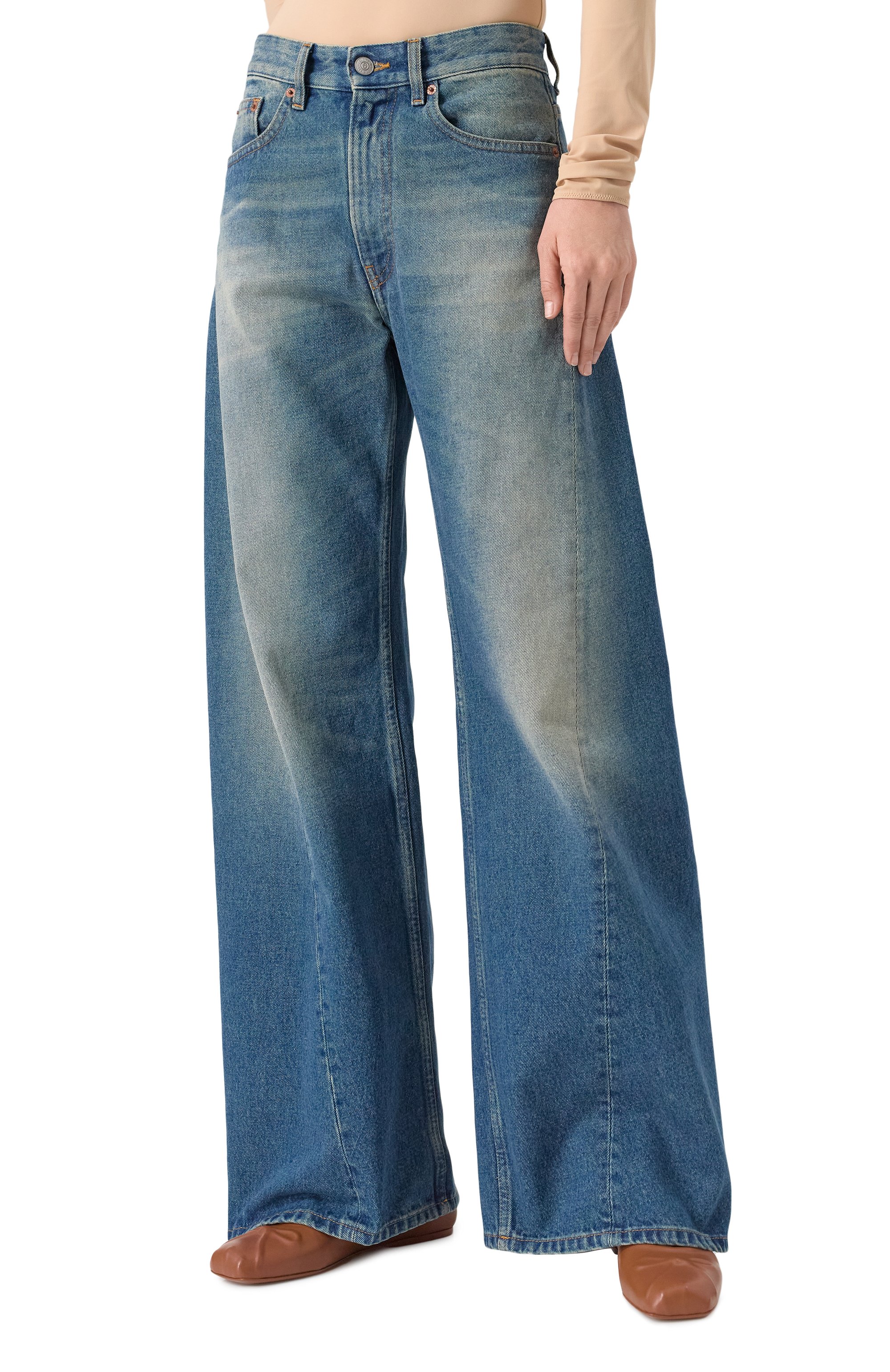 Джинсы MM6 синего цвета по цене 54200 руб., арт. S52LA0238/S30589, фото 3 Джинсы MM6, арт. S52LA0238/S30589, фото 3