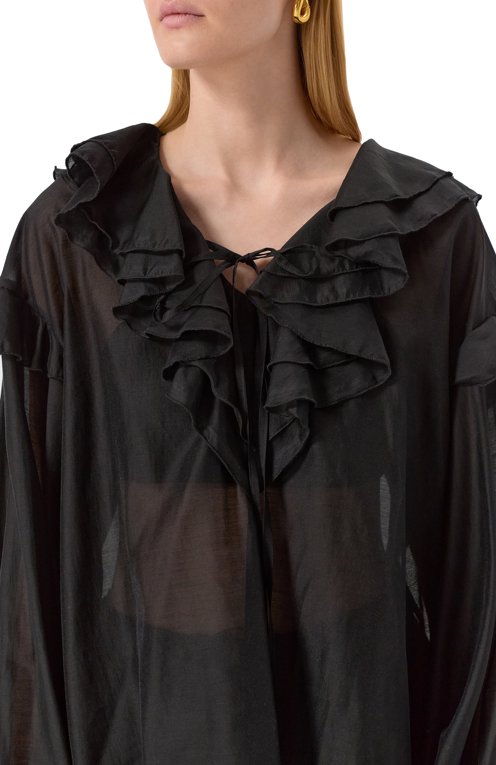 Блузка FLASHIN черного цвета по цене 32000 руб., арт. FC25BB, фото 5 Блузка FLASHIN, арт. FC25BB, фото 5