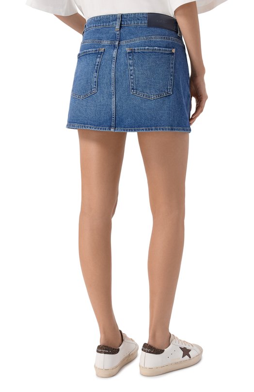Джинсовая юбка Milly 7 For All Mankind 7UJ70C65/MILLY SKIRT Синий  7UJ70C65/MILLY SKIRT Фото 4
