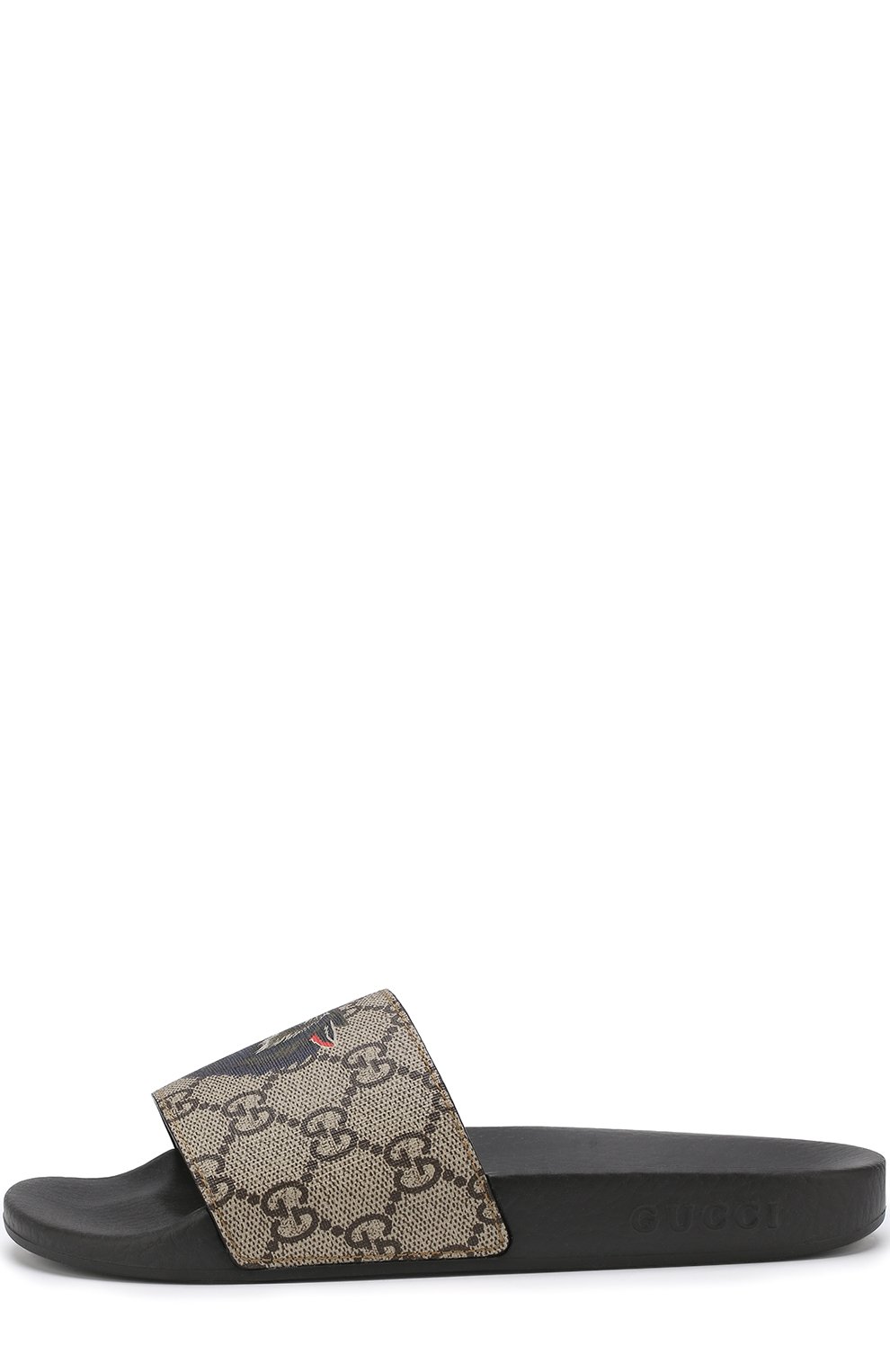 Кожаные шлепанцы с принтом GUCCI, арт. 508811/9N500, фото 2
