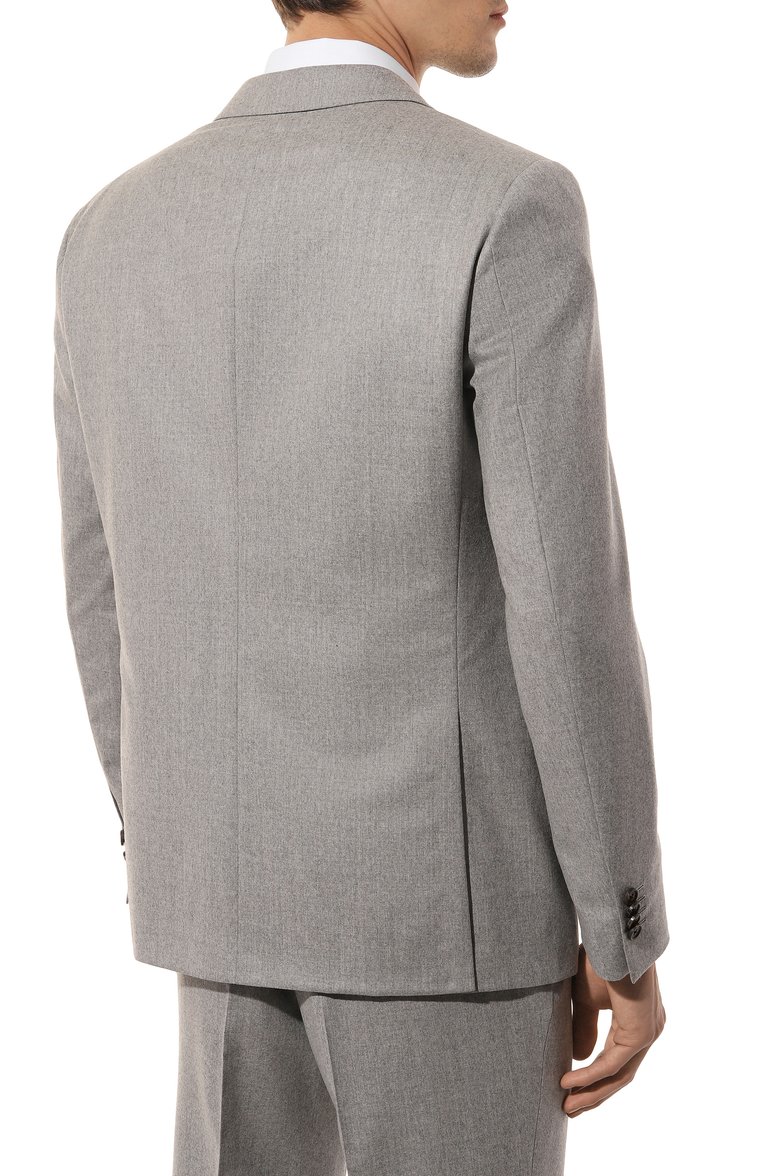 Мужской шерстяной костюм CORNELIANI светло-серого цвета, арт. 946005-9418111_SET | Фото 5 (Материал внешний: Шерсть; Рукава: Длинные; Материал сплава: Проставлено; Драгоценные камни: Проставлено; Костюмы М: Однобортный; Стили: Классический)