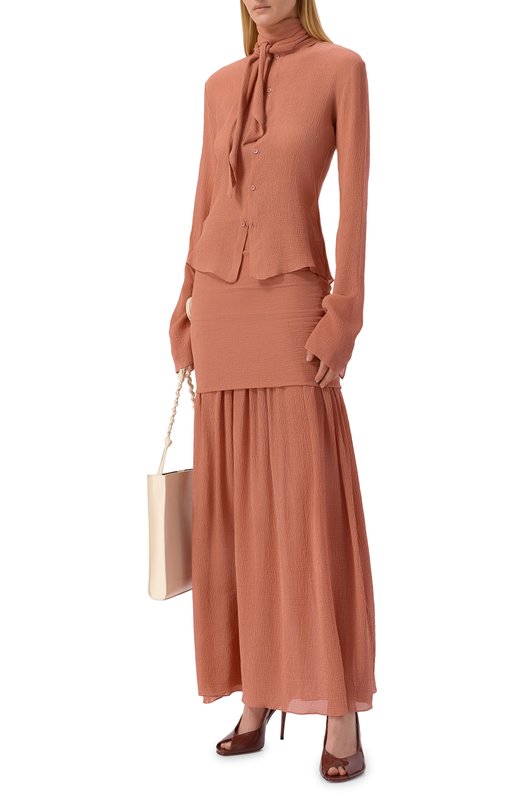 Шелковая юбка Petar Petrov S26TR7 Розовый  S26TR7 Фото 2