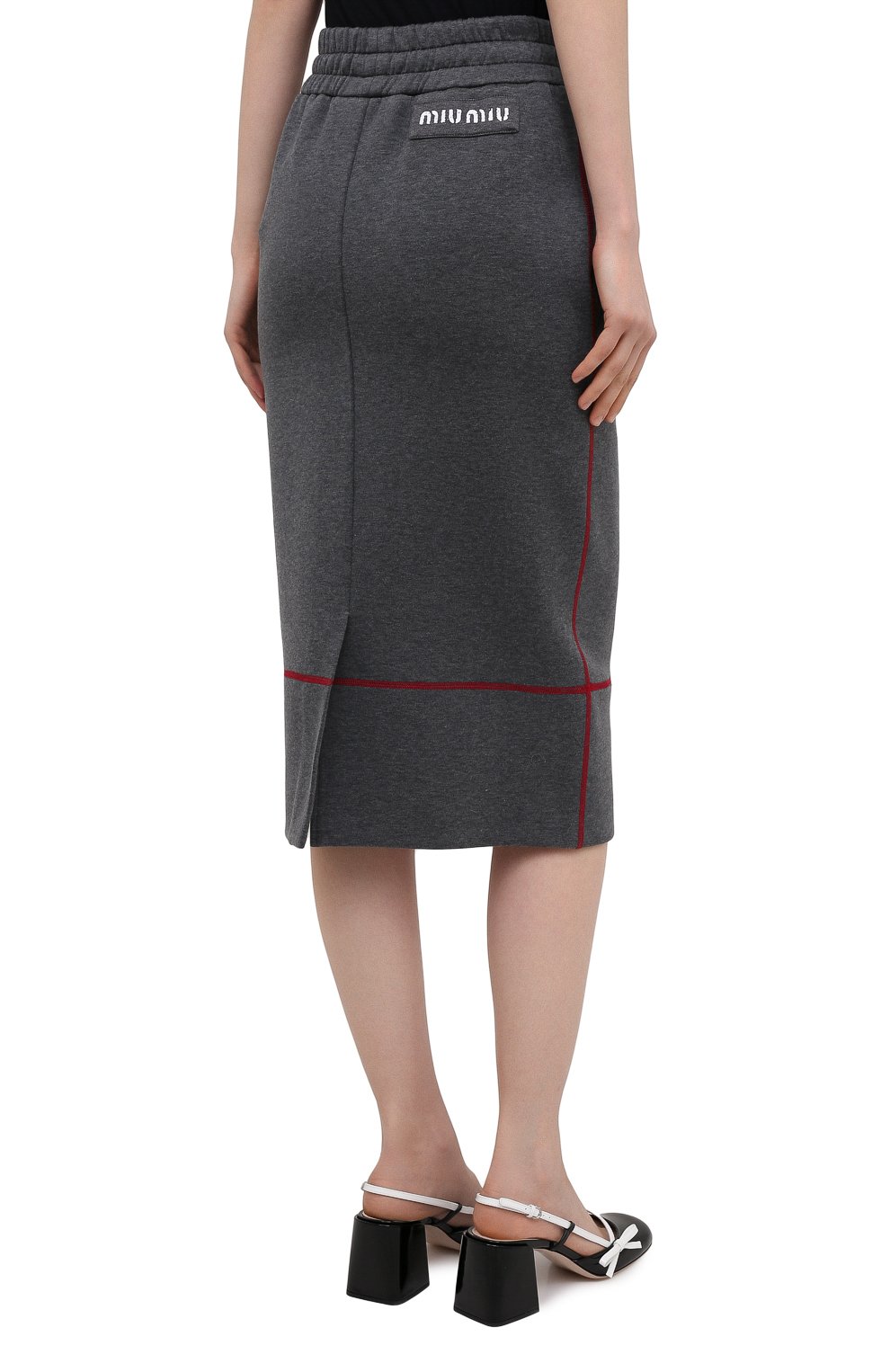 Хлопковая юбка MIU MIU, арт. MJD175-1QHY-F0480, фото 4