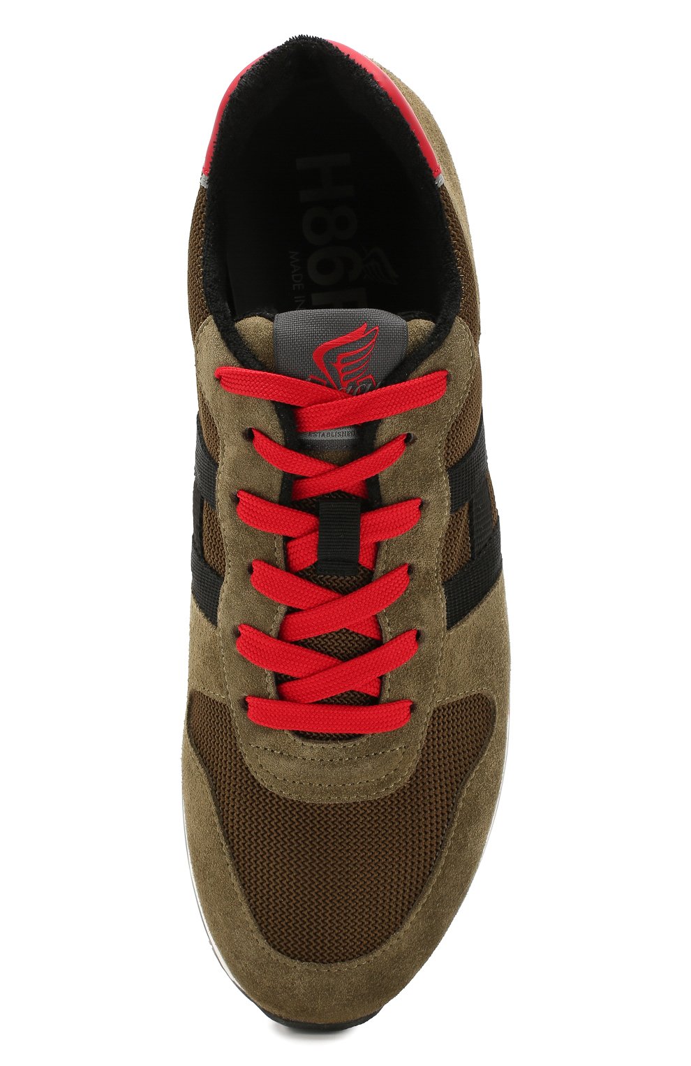 Комбинированные кроссовки HOGAN хаки цвета по цене 37350 руб., арт. HXM3830AN51MBV, фото 5 Комбинированные кроссовки HOGAN, арт. HXM3830AN51MBV, фото 5