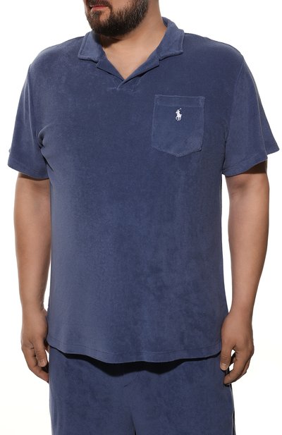 Хлопковое поло POLO RALPH LAUREN синего цвета по цене 16250 руб., арт. 711835786/PRL BS, фото 3 Хлопковое поло POLO RALPH LAUREN, арт. 711835786/PRL BS, фото 3
