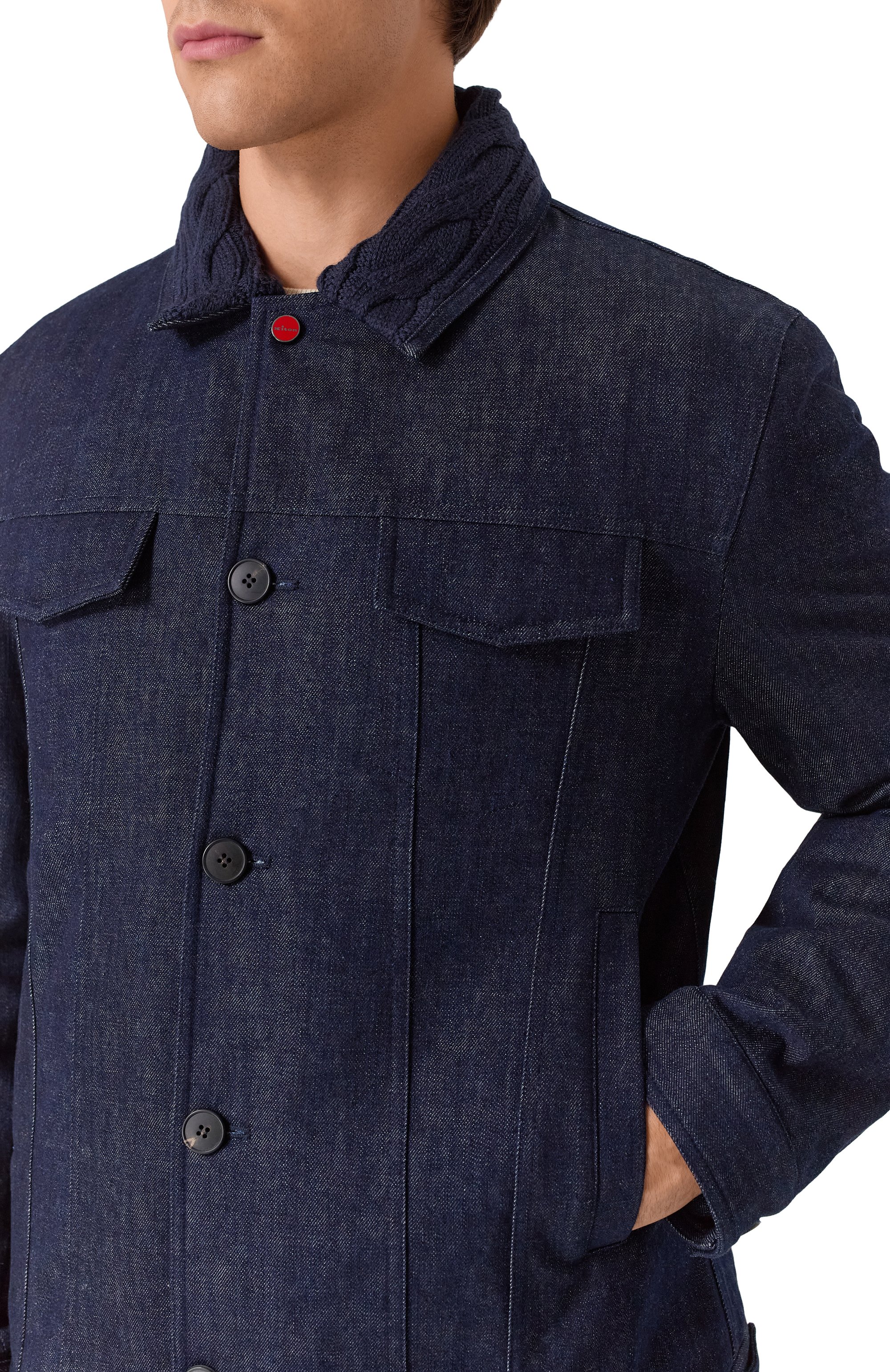 Джинсовая куртка-рубашка KITON, арт. UW2222V0438H03, фото 5