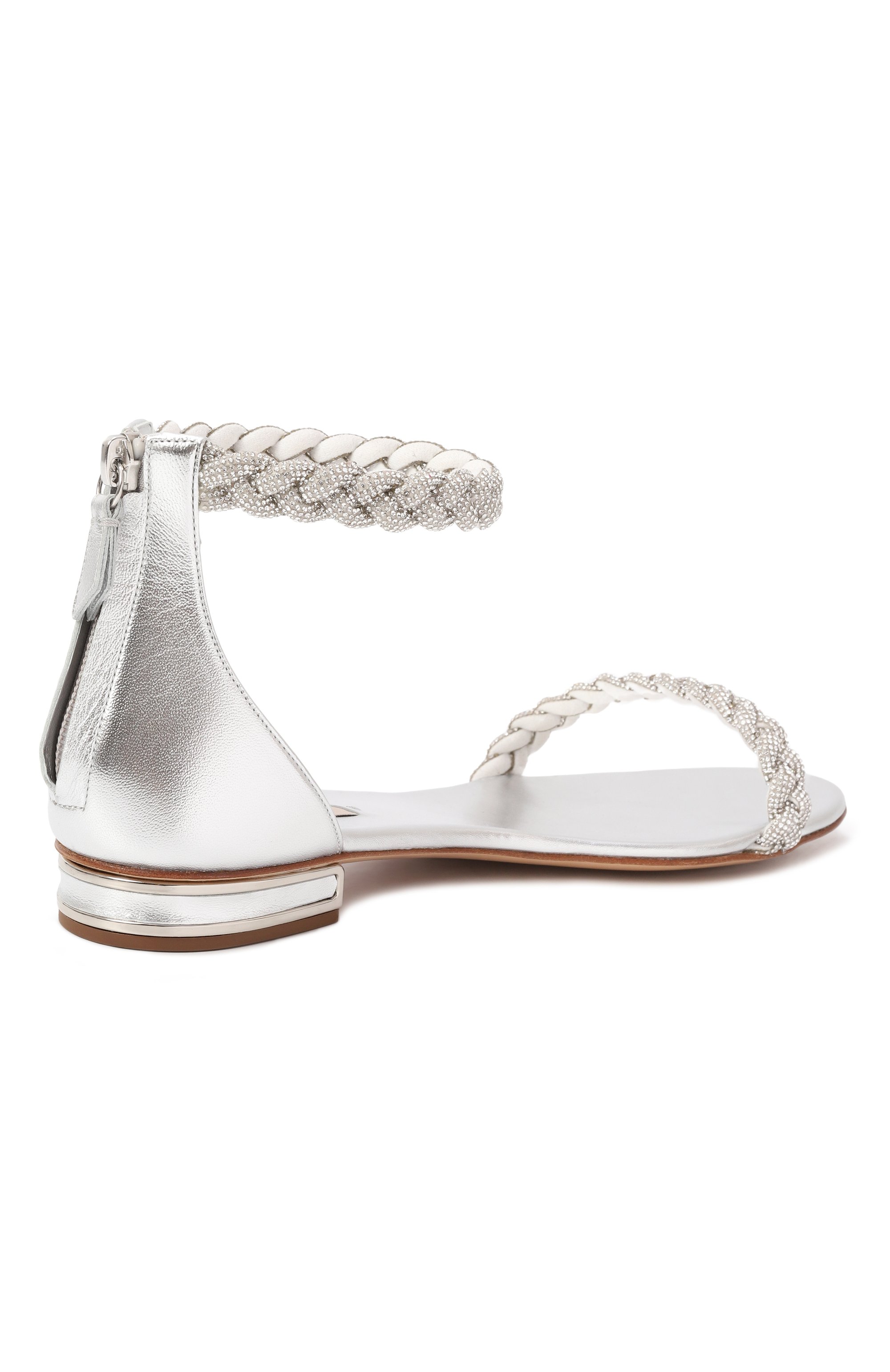 Комбинированные сандалии tacco CASADEI серебряного цвета по цене 98100 руб., арт. 1L871U010M/C1656, фото 5 Комбинированные сандалии tacco CASADEI, арт. 1L871U010M/C1656, фото 5