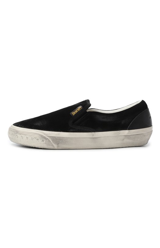 Замшевые слипоны VCE Penstar Golden Goose Deluxe Brand GWF00306.F006949 Чёрный  GWF00306.F006949 Фото 4