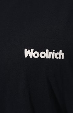 Мужская хлопковая футболка WOOLRICH темно-синего цвета, арт. CFW0TE0120MRUT2926 | Фото 5 (Рукава: Короткие; Длина (для топов): Стандартные; Принт: С принтом; Материал сплава: Проставлено; Материал внешний: Хлопок; Драгоценные камни: Проставлено; Стили: Кэжуэл)