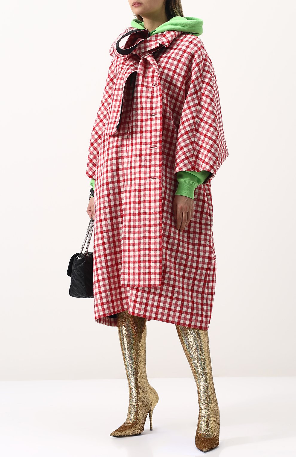 Шерстяное пальто свободного кроя с укороченным рукавом BALENCIAGA, арт. 517939/TAU02, фото 2