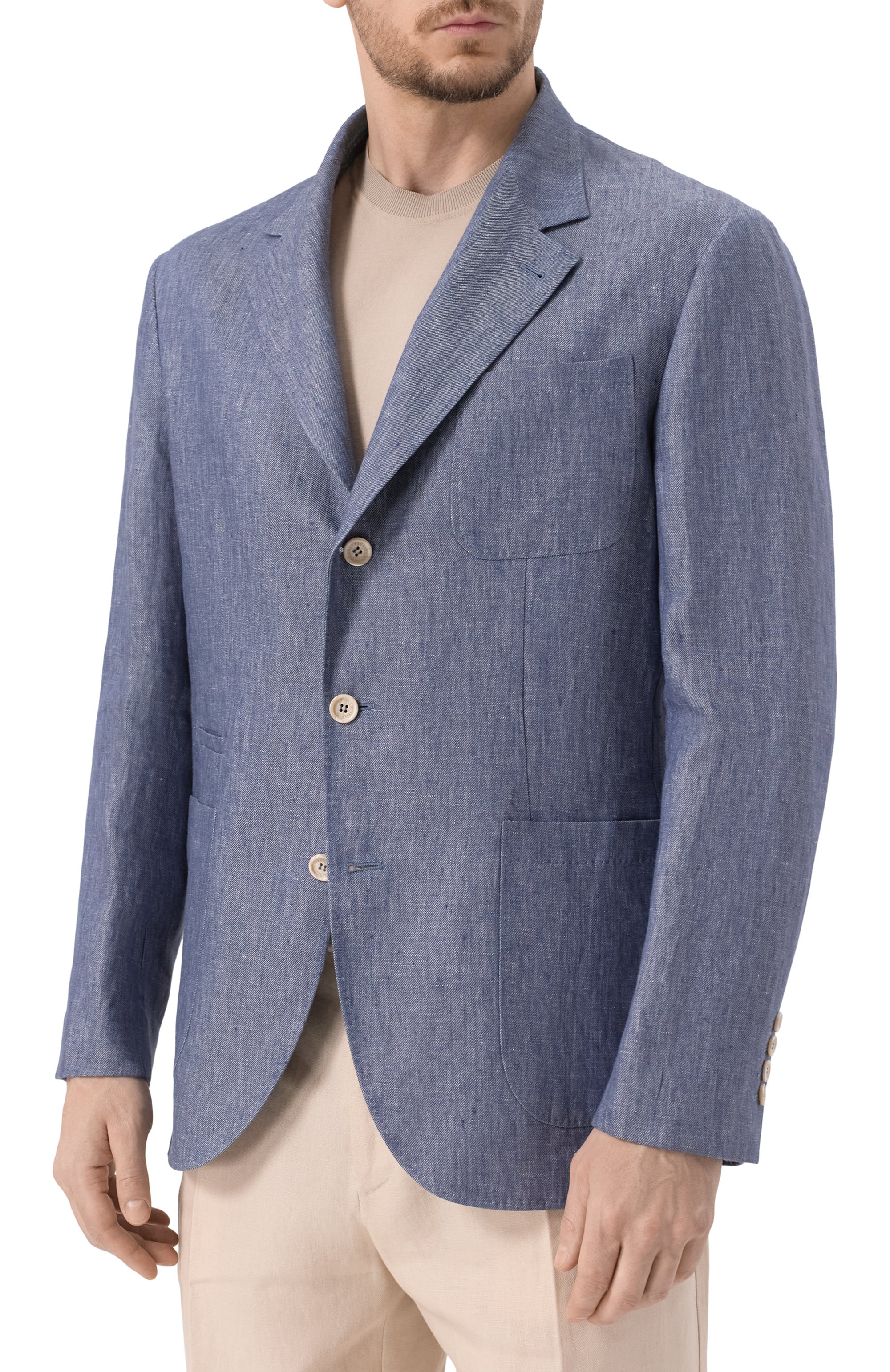 Льняной пиджак BRUNELLO CUCINELLI, арт. MS4987BND, фото 5