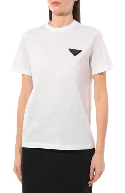 Хлопковая футболка PRADA, арт. 35838-ILK-F0009-221, фото 3