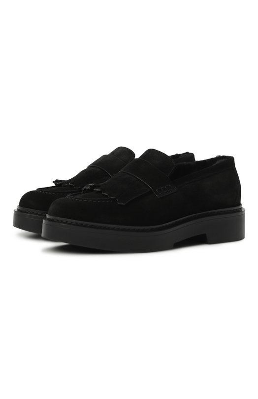 фото Замшевые лоферы santoni