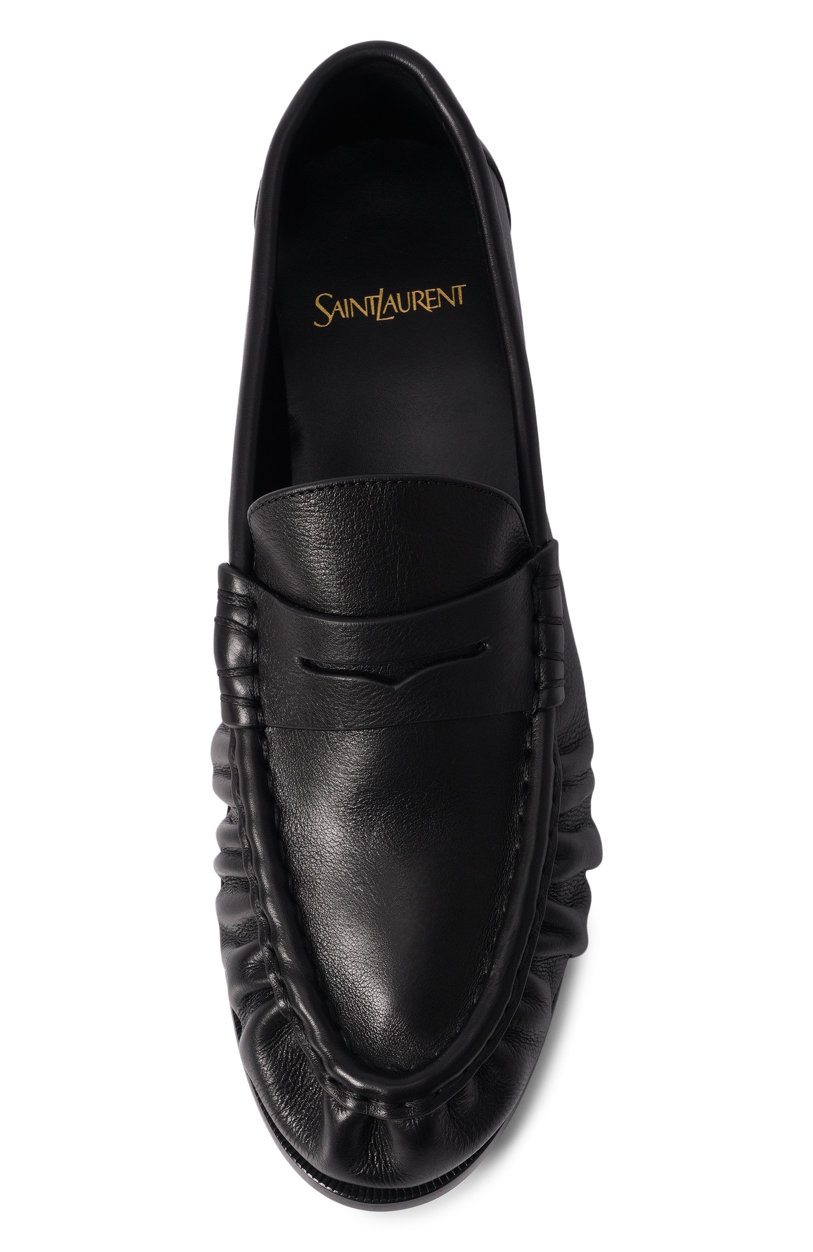 Кожаные пенни-лоферы le loafer SAINT LAURENT черного цвета по цене 137000 руб., арт. 818908/25VAA, фото 6 Кожаные пенни-лоферы le loafer SAINT LAURENT, арт. 818908/25VAA, фото 6
