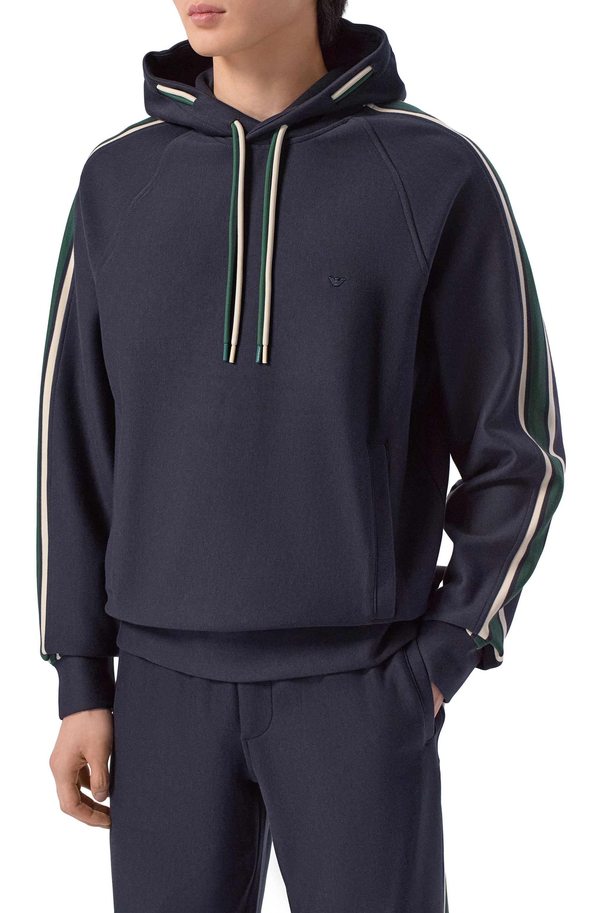 Худи из лиоцелла и хлопка EMPORIO ARMANI, арт. EM005199/AF24209, фото 3