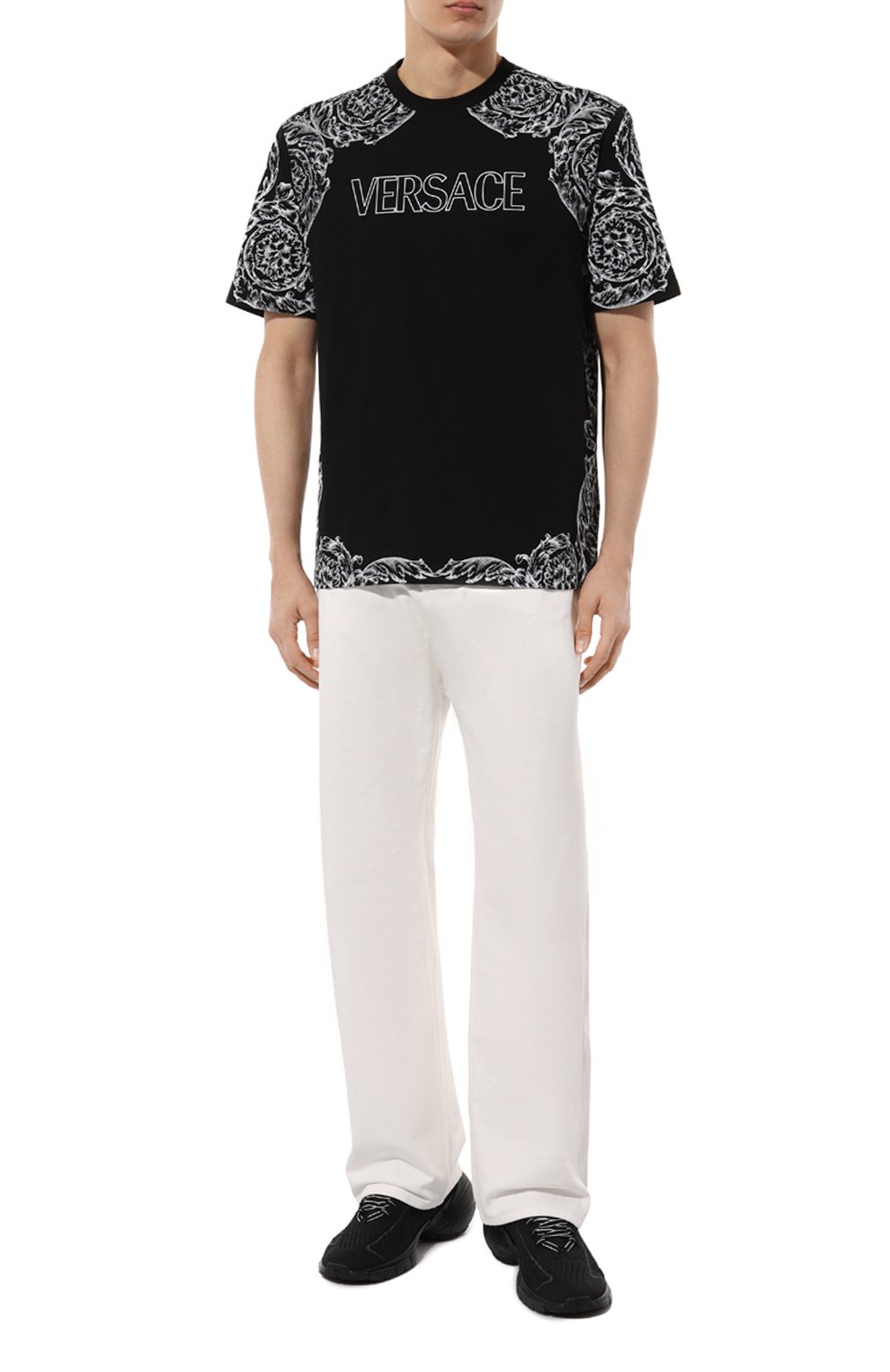Хлопковая футболка VERSACE, арт. 1013302/1A09868, фото 2