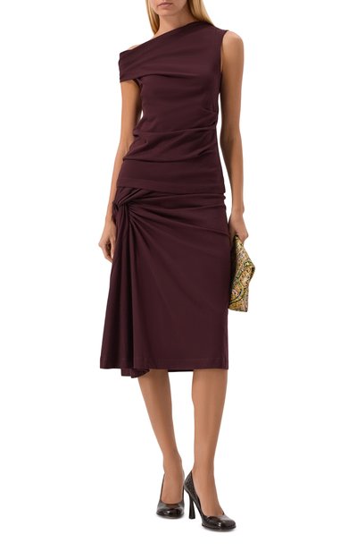 Хлопковая юбка DRIES VAN NOTEN бордового цвета по цене 67550 руб., арт. 011119/4603, фото 2 Хлопковая юбка DRIES VAN NOTEN, арт. 011119/4603, фото 2