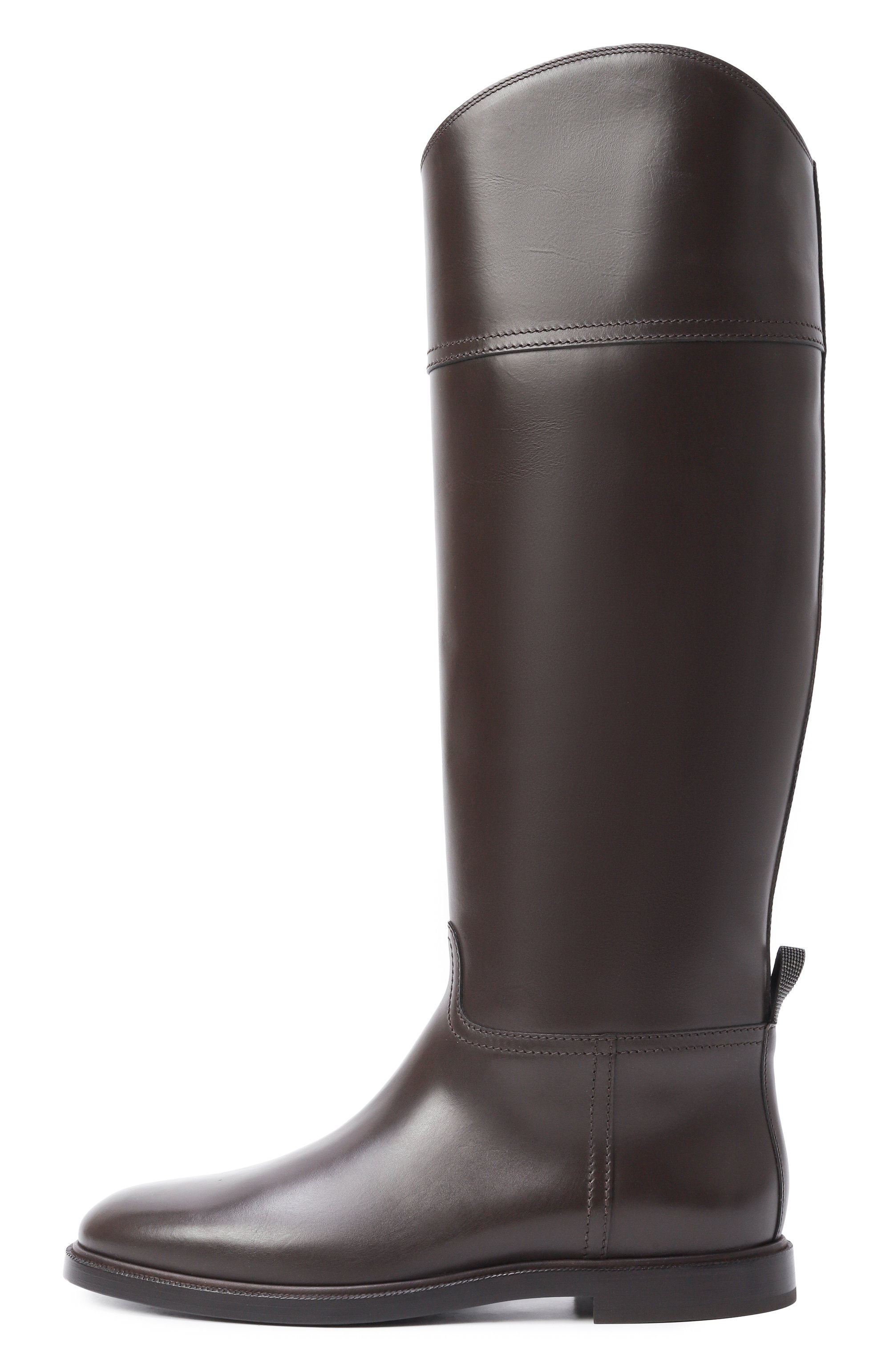 Кожаные сапоги BRUNELLO CUCINELLI коричневого цвета по цене 237500 руб., арт. MZ0LC3039P, фото 4 Кожаные сапоги BRUNELLO CUCINELLI, арт. MZ0LC3039P, фото 4